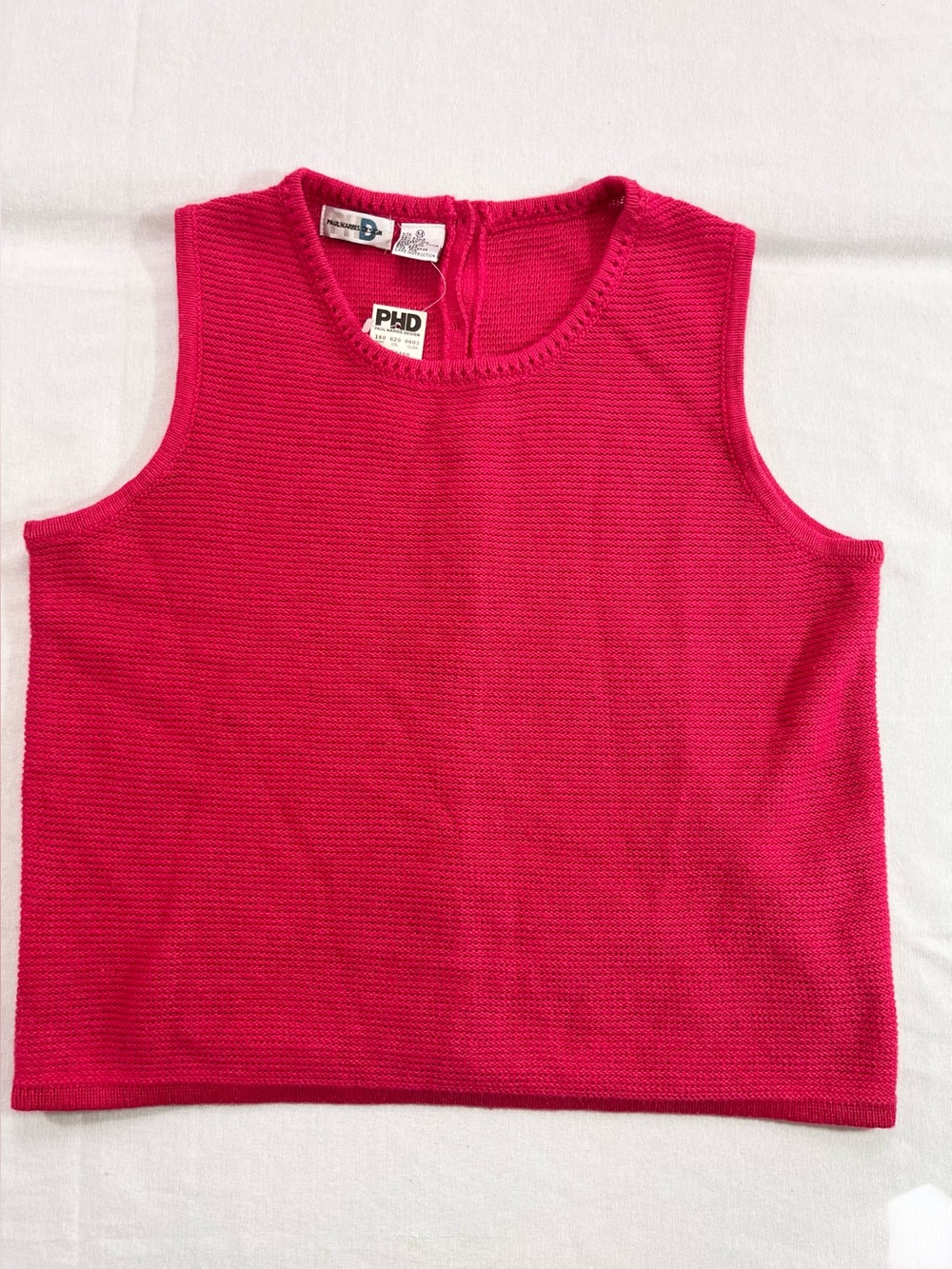 NWT PHD Women’s Red Knit Tank Top Button Down Back
